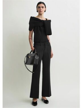 New w/ Tags Toteme Kick Flare Trousers in Black size 38 / US 6.